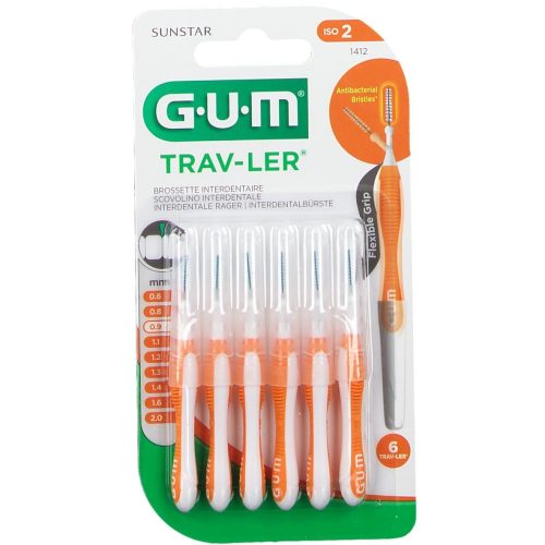 Sunstar Gum, SUNSTAR Gum Proxabrush TravLer 0.9mm Interdentalbürsten (6 Stk)