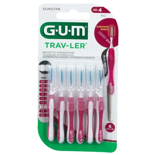 Sunstar Gum, SUNSTAR Gum Proxabrush TravLer 1.4mm Interdentalbürsten (6 Stk)