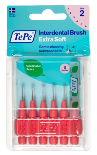 TEPE, TePe Interdental Brush 0.5mm Extra Soft rot (6 Stk)