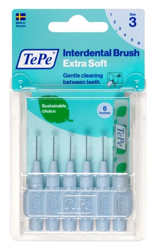TEPE, TePe Interdental Brush 0.6mm Extra Soft blau (6 Stk)