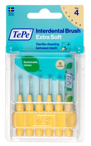 TEPE, TePe Interdental Brush 0.7mm Extra Soft gelb (6 Stk)