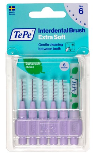 TEPE, TePe Interdental Brush 1.1mm Extra Soft violett (6 Stk)