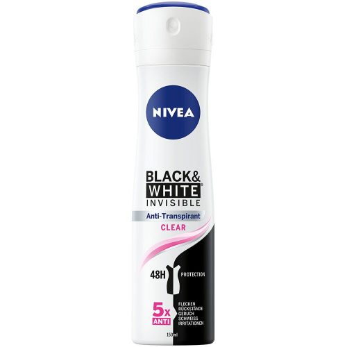 Nivea, Nivea Black & White Invisible Clear Deo Spray 150ml Damen