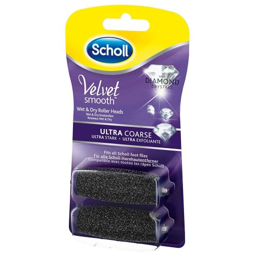 Scholl, SCHOLL Velvet Smooth Ersatzrollen Ultra Stark mit Diamantpartikeln (2Stk)