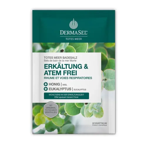 Dermasel Therapie, DERMASEL Badesalz Erkältung & Atem frei (80g)