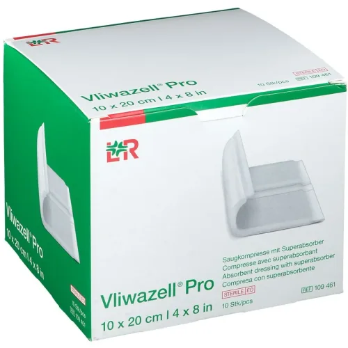 Vliwazell, Vliwazell Pro Saugkompresse, 10x20cm (10 Stk)