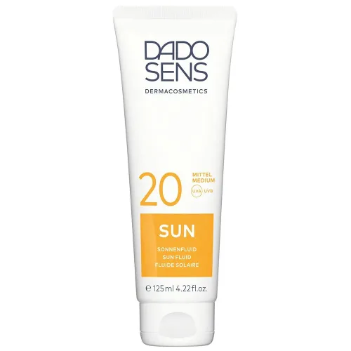 DADO SENS Dermacosmetics, DADO SENS Dermacosmetics SUN Fluid SPF 20 Sonnenschutz 125 ml Weiss