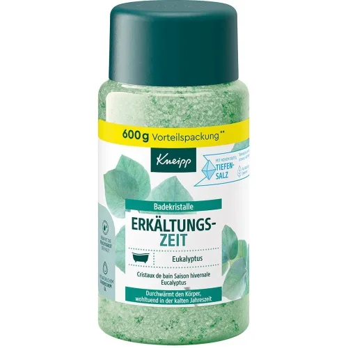 Kneipp, Kneipp - Erkältungszeit, Badekristalle Eukalyptus, Badesalz Eukalyptus, 600  g