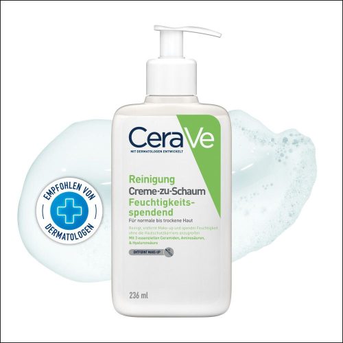 CeraVe, CeraVe - Creme-zu-Schaum Reinigung, Creamy Cleanser, 236 ml