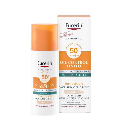 Eucerin, Eucerin - Sun Face Oil Control Gel-Creme Tinted hell LSF 50+, 50 ml