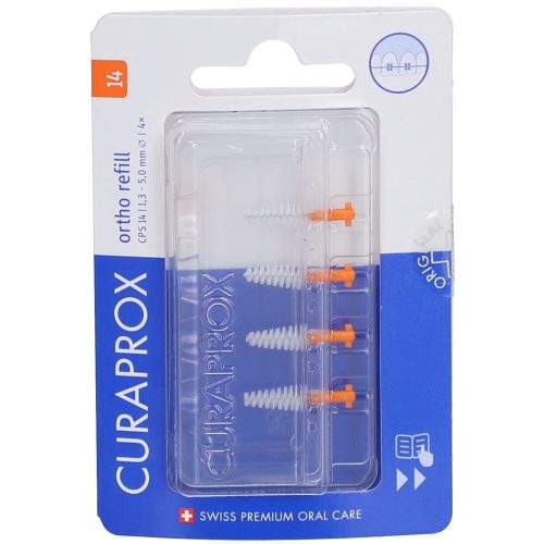CURAPROX, CURAPROX CPS 14 ortho Orange Ersatzbürsten, Durchmesser 1.5-5mm (4 Stk)