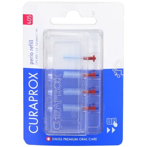 CURAPROX, CURAPROX CPS 405 ortho Kirschrot Ersatzbürsten, Durchmesser 1.3-5mm (4 Stk)