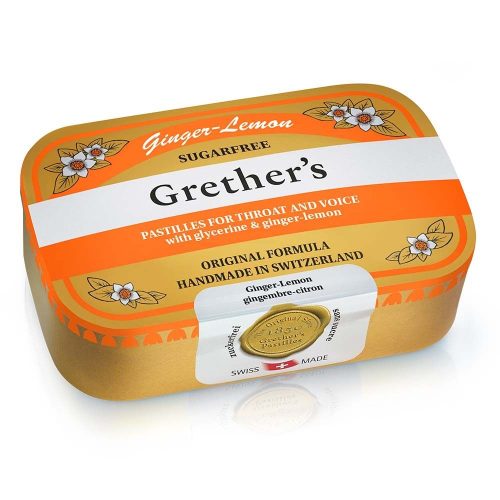 Grether's, Grether's Ingwer-Zitrone Pastillen, zuckerfrei (110g)