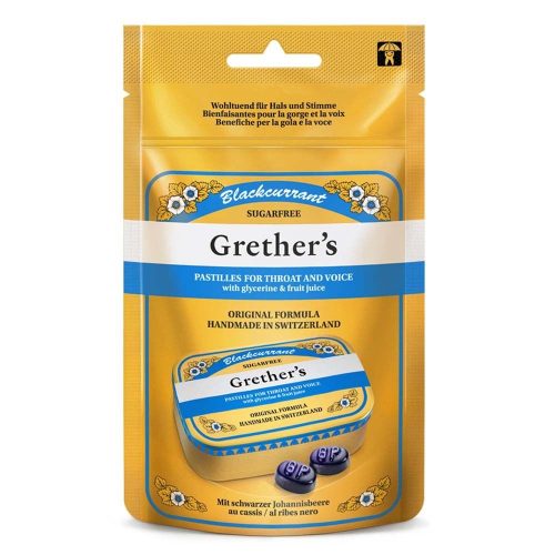 Grethers, Grethers Blackcurrant Pastillen ohne Zucker (110 g)
