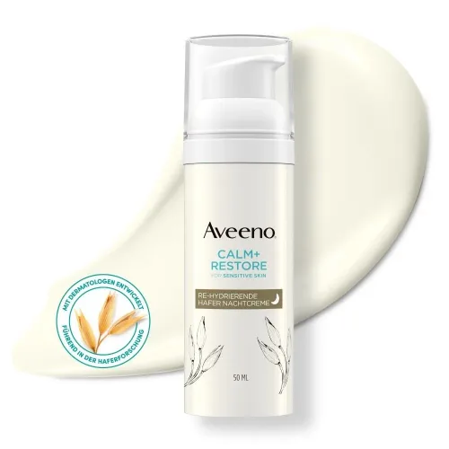 Aveeno, Aveeno Calm+Restore Re-Hydrierende Hafer-Nachtcreme (50ml)