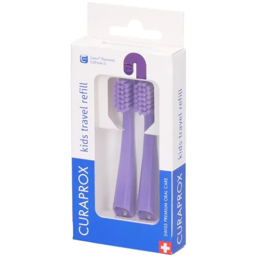 CURAPROX, Curaprox CS kids Travel Set Refill, violett (2-teilig)