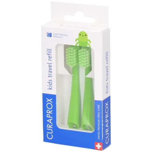 CURAPROX, Curaprox CS kids Travel Set Refill, grün (2-teilig)