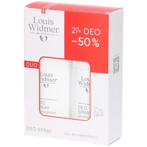 Louis Widmer, Louis Widmer Deo-Duo Spray Antiperspirant ohne Parfum 2 x 75 ml