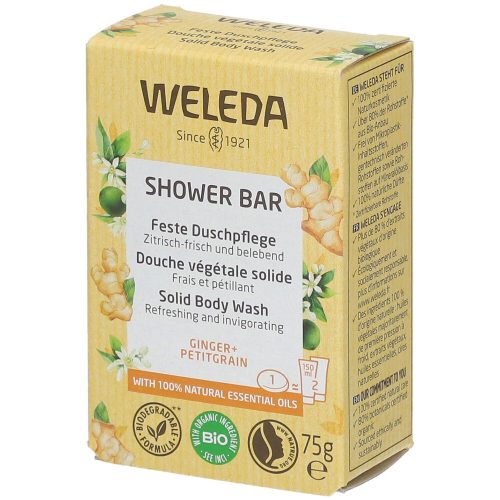 Weleda, Weleda - Feste Duschpflege Ginger + Petitgrain, 75 g