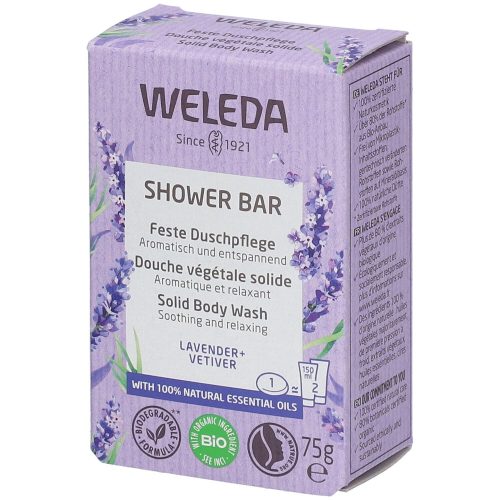 Weleda, Weleda Shower Bar Feste Duschpflege Lavender + Vetiver Seife 75 g