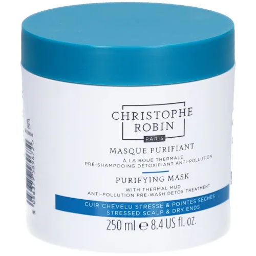 Christophe Robin, Christophe Robin - Reinign. Maske Thermalschlamm, Purifying with Thermal Mud, 250 ml, Weiss