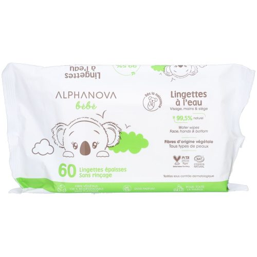 ALPHANOVA, ALPHANOVA Bébé Pflegetücher Wasser ohne Parfum (60 Stk)