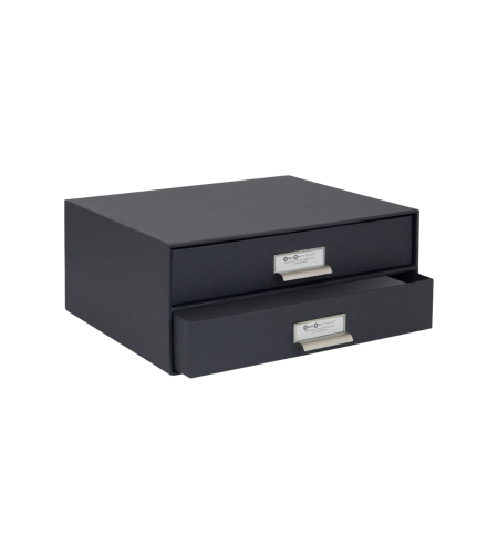 Bigso Box of Sweden, BIGSO BOX OF SWEDEN Schubladenbo 15752000 Birger 2 Schubl. d.grau