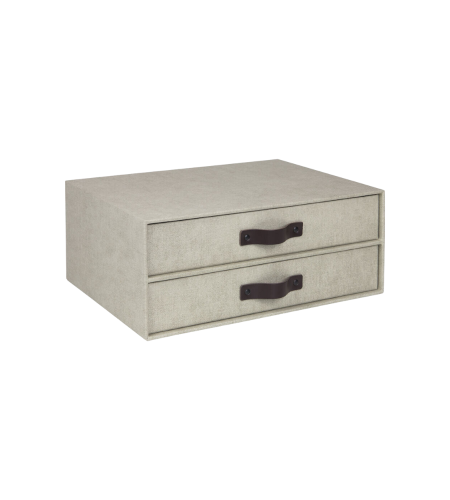 BIRGER Schubladenbox 2 Fächer - Linnen Canvas