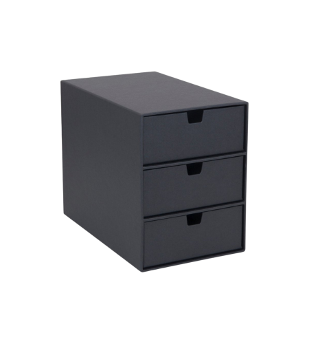 Bigso Box of Sweden, BIGSO BOX OF SWEDEN Schubladenbox 15751600 Ingrid 3 Schubl. d.grau