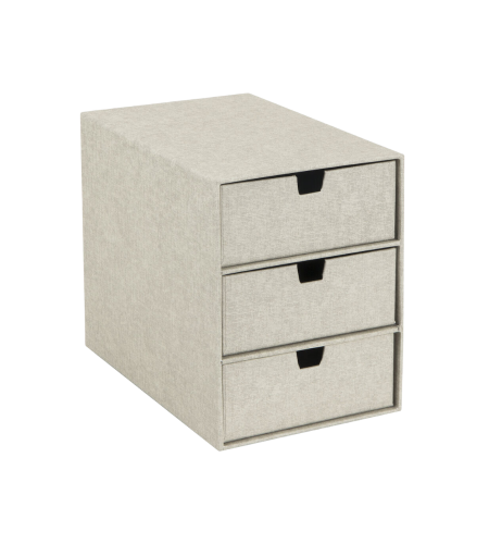 INGRID Schubladenbox 3 Fächer - Linnen Canvas