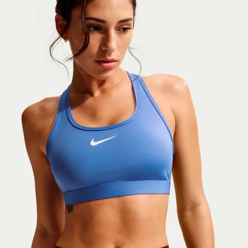 Nike Swoosh Medium Sport - BH Damen blau, weiß