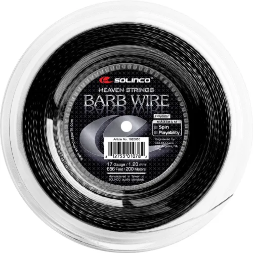 Solinco, Solinco Barb Wire Saitenrolle 200m - Schwarz