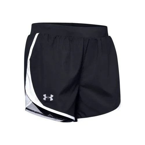 Under Armour, Under Armour Fly-By 2.0 Shorts Damen - Schwarz, Silber