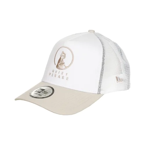 Quiet Please, Quiet Please New Era Trucker Cap - Weiß, Beige