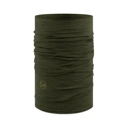 Buff, Buff - Schlauchschal, Lightweight Merino Wool Solid, One Size, Olivegrün