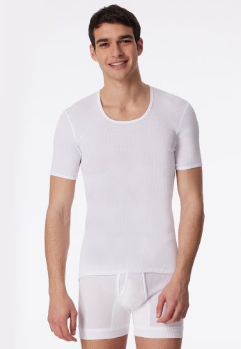Schiesser, Schiesser - T-Shirt Doppelripp, für Herren, Weiss, Größe M