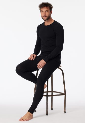 Schiesser, Schiesser - Shirt Organic Cotton, für Herren, Schwarz, Größe M