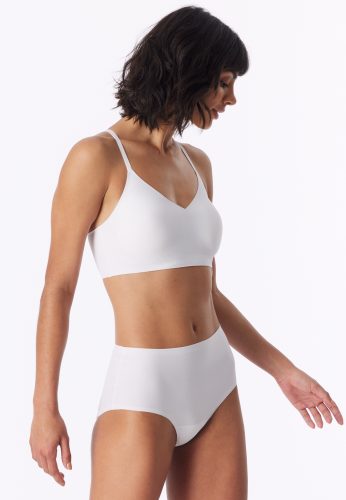 Schiesser Bustier Seamless mit herausnehmbaren Pads Weiß - Invisble Soft für Damen, Größe 38, 75 % Polyamid, 25 % Elasthan