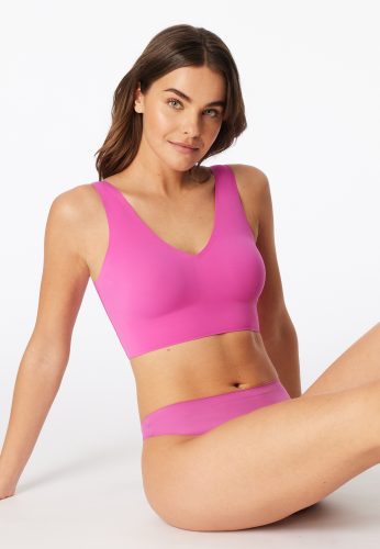 Schiesser, Schiesser Bustier "Invisible Soft" Microfaser, Lasercut-Abschlüsse, V-Ausschnitt