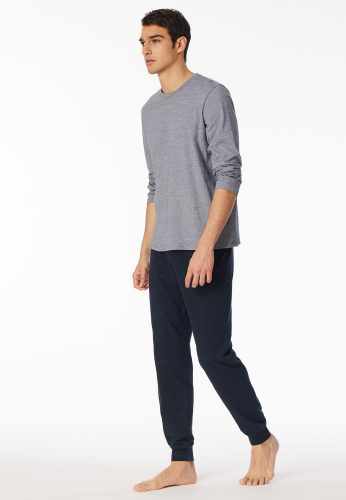Schiesser, Schiesser -  Pyjama Schlafanzug  - Casual Essentials, für Herren, Dunkelblau, Größe 52