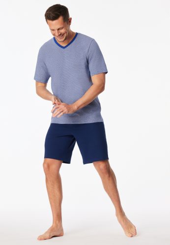 Schiesser, Schiesser Shorty "95/5 Nightwear" 2 tlg. mit V-Ausschnitt, Kurzarm, in weicher Single-Jersey Qualität