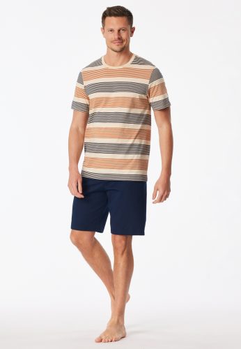 Schiesser, Schiesser Shorty "Casual Nightwear" 2 mit Rundhalsausschnitt und kurzen Ärmeln, in Single-Jersey Qualität