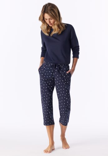 Schiesser, Schiesser 3/4-Hose "Mix + Relax" Cotton-Mix, Gummizug, Bindeband, seitliche Taschen