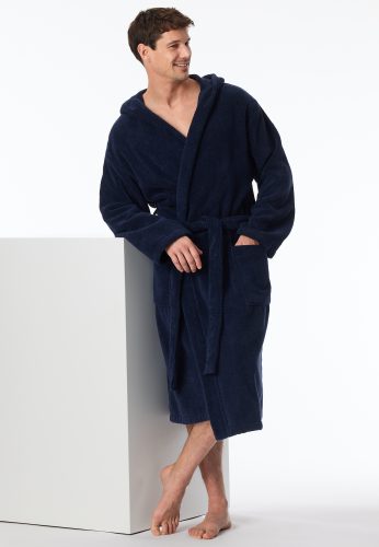 Schiesser, Schiesser - Essentials - Bademantel, für Herren, Dunkelblau, Größe M