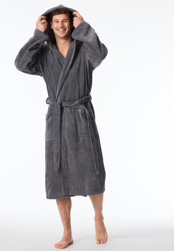 Schiesser, Schiesser - Essentials - Bademantel, für Herren, Grau, Größe S