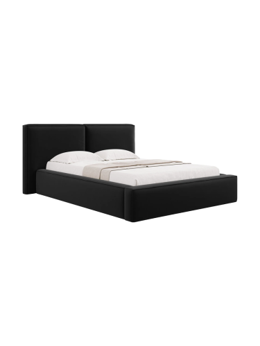chosen by Bloomingloft, Design Polsterbett „Jodie“ mit Ablagefach - Samtbezug Grau Chosen by Bloomingloft