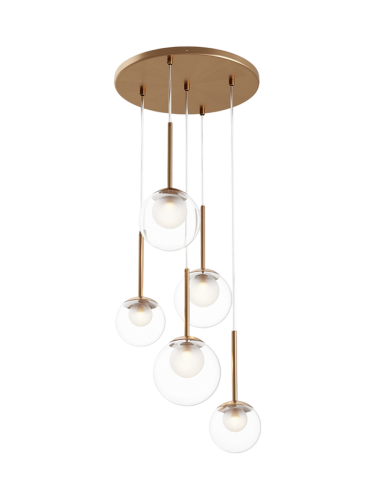 MAYTONI, Pendelleuchte Basic Form Goldfarben Max. 20 Watt 45/64,1 cm  