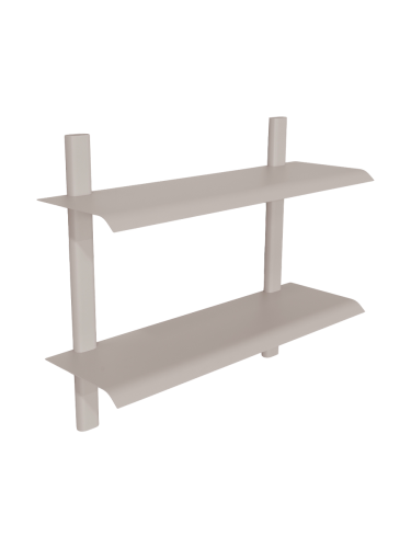 Spinder Design, Spinder Design Wandregal Manta Braun Stahl 60 cm 48.2 cm - Farbe: taupe - Wandregal
