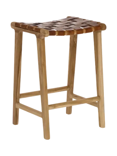 Kave Home, Handgefertigter, massiver Hocker „Calixta“ Kave Home