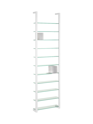 Spinder Design, Spinder Design Wandregal Hesta Weiss Stahl/Glas 46 cm 167 cm - Wandregal